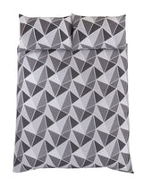  Single duvet cover with matching pillowcase in abstract triangle design 