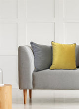 Piped Velvet Filled Cushion 43X43Cm
