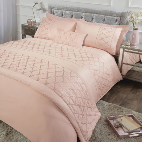 Monaco Filled Cushion with geometric embroidery and luxury sequin trims