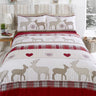 Reversible St Andrews Brushed Cotton Duvet Cover Set showcasing stylish stag motifs and classic tartan prints for cosy winter nights