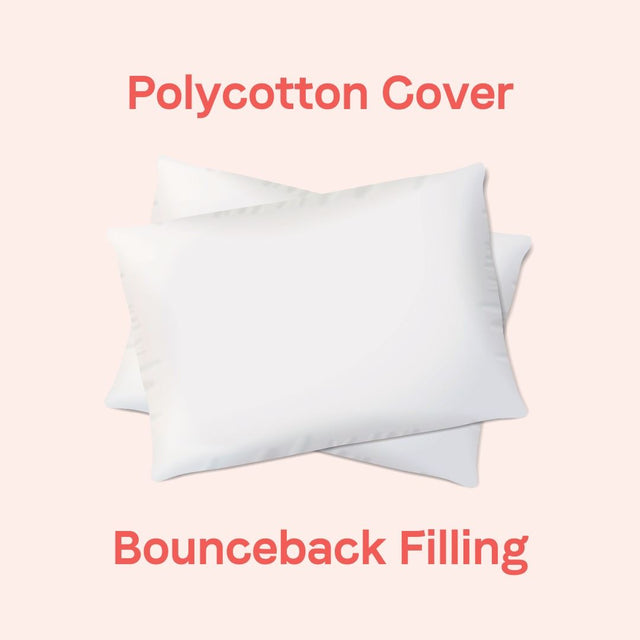 Bounceback Pillow Pair designed with bouncy filled material for ultimate comfort