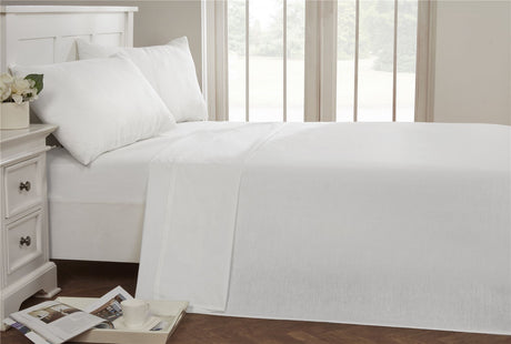 Brightly coloured brushed cotton sheet set in a vibrant red shade, highlighting its easycare and heat retention qualities