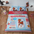 Night Before Christmas Duvet Set featuring Rudolph and festive christmas sayings