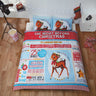 Festive Rudolph and Christmas sayings on the Night Before Christmas Duvet Set with easy-care fabric