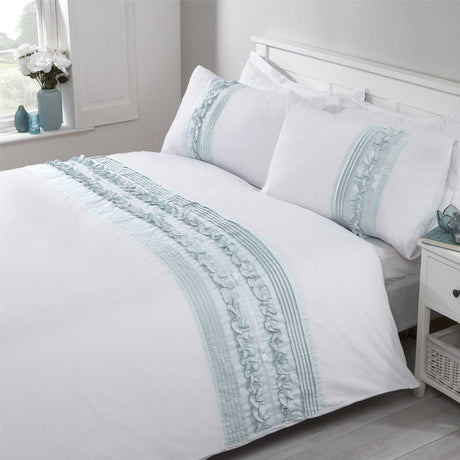 Beautiful Tilly Duvet Set featuring a modern design with minimalistic embellishment in a stylish bedroom