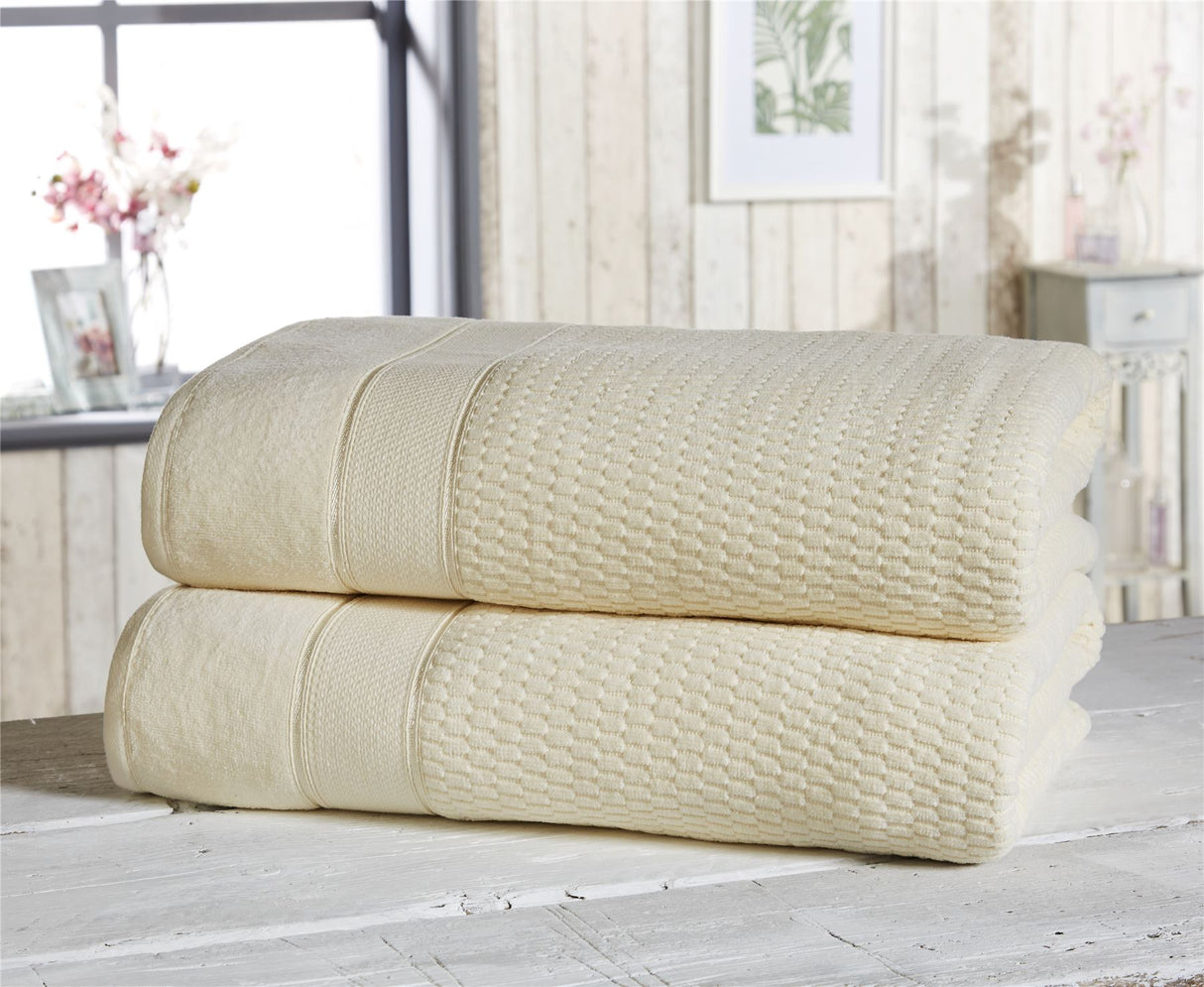Luxurious royal velvet bathroom towel with velvet feel textured design