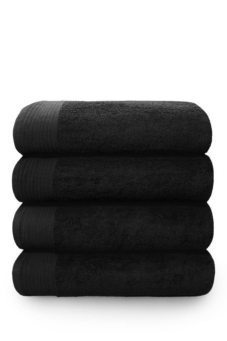 Happy Home 100% Cotton 600GSM Super Sheet Black, soft and absorbent luxury towels made from combed cotton