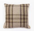 Cozy 43x43cm Highland Check Cushion featuring warm woven check design in natural colours, perfect for adding heritage charm to your home decor