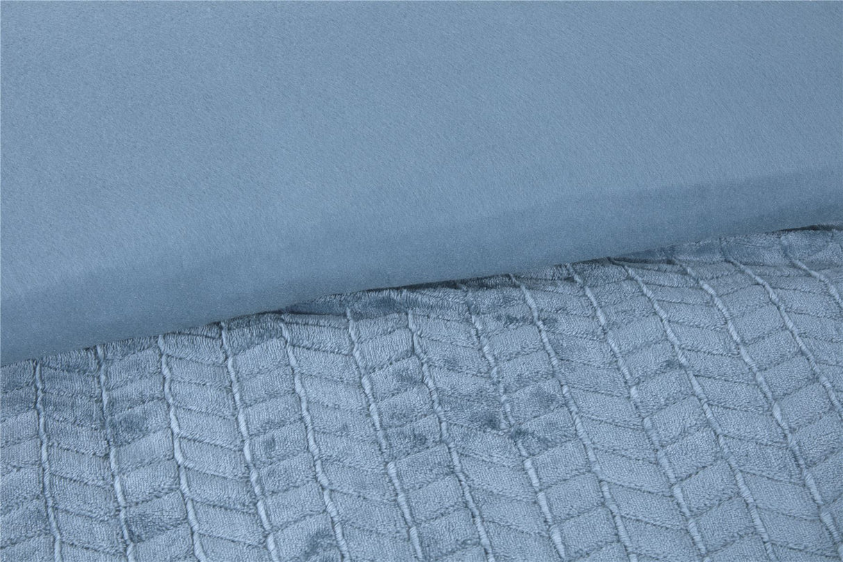 Chevron Faux Fur Duvet Set