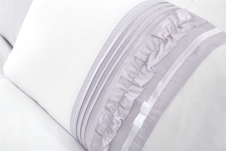Wide angle of the Tilly Duvet Set in a well-lit bedroom, demonstrating its standout modern design with minimalistic features