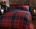 Matching pillowcases included in the Argyle duvet set with popper closing mechanism for secure fastening