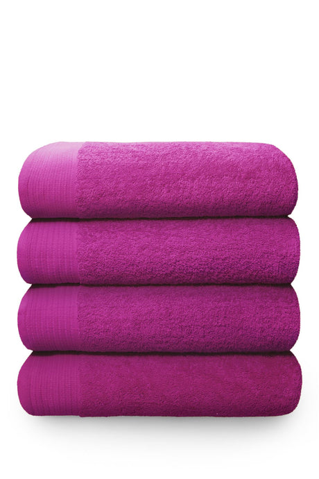 High-quality and absorbent Happy Home 100% Cotton 600GSM Super Sheet Fuschia towel