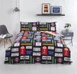 TfL London signs duvet cover set with retro underground signs