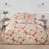 Brightly coloured Ashbourne duvet set featuring a vibrant painterly floral print on soft microfibre fabric