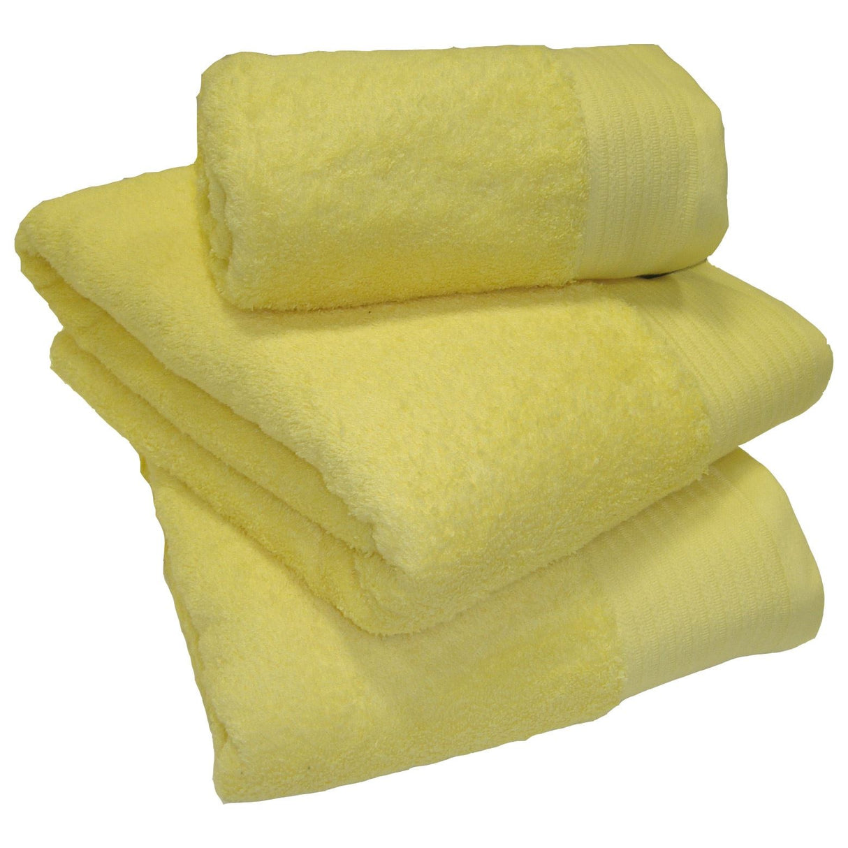 Luxurious and absorbent 100% cotton bath sheet in vibrant yellow color