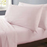 Single size Happy Home Budget Sheet Set comprising fitted sheet, flat sheet, and pillowcase in a soothing colour option