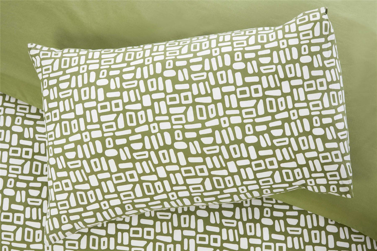 Full view of the blue Pebbles Duvet Cover highlighting its cosy, gentle-touch microfibre fabric perfect for a restful sleep