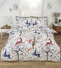 Reversible skandi-inspired design featuring cute rabbits and squirrels 