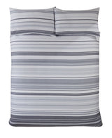 Sophisticated Grey and White Striped Duvet Set for a Contemporary Feel