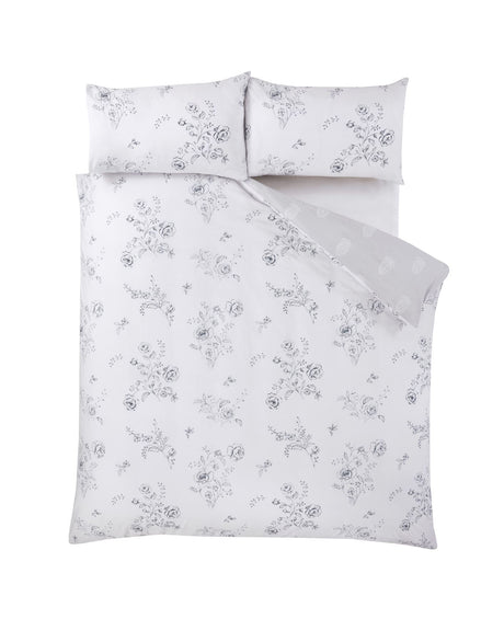 Double size Sadie bedding set with coordinated pillowcases displaying clean and simple aesthetic