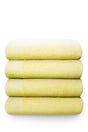 Soft and absorbent 100% cotton bath towel in vibrant yellow color