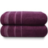 Luxurious Berkley bathroom towel with alternating stab stitch embroidered trim