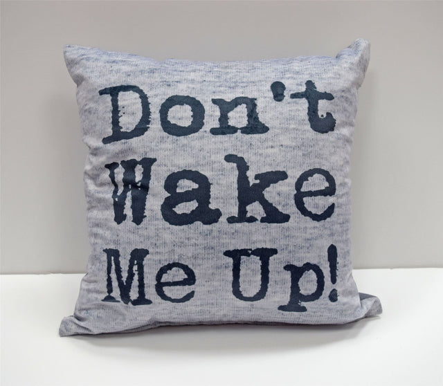 Fun reversible cushion with Duvet Day slogan on one side