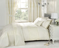 Beautifully crafted single duvet cover with embroidered circles and pintuck edging