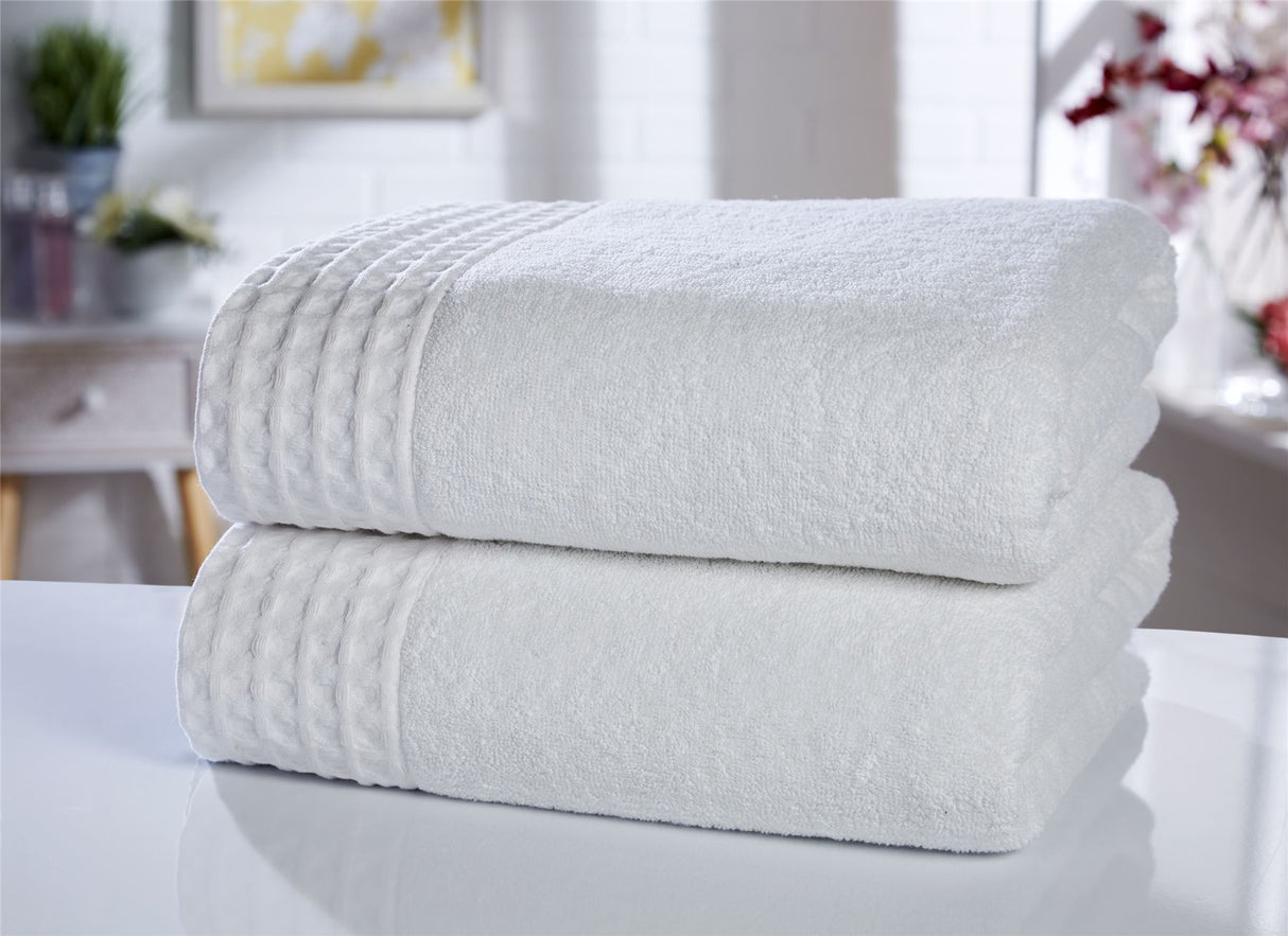 Two hand towels with hotel-style elegance (50x85cm)