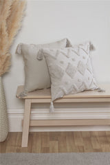 Beautifully crafted Juniper Tufted Cushion highlighting timeless elegance and refined craftsmanship