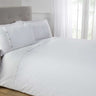 Luxurious 5th Avenue Duvet Set featuring a clean top cuff waffle design with pearl effect buttons for sophisticated bedroom décor