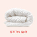 Luxury cotton tick 100% hollowfibre duvet with durable and super soft properties