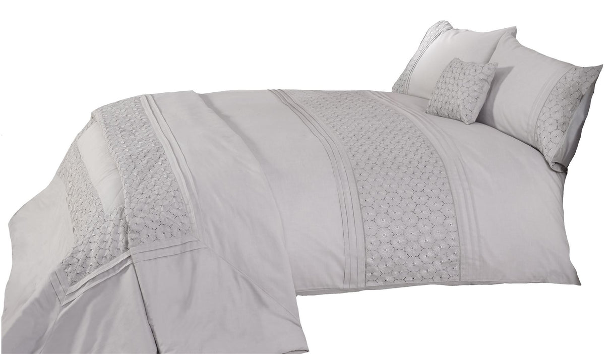 Exquisite superking pillowcases with intricate embroidery to match the duvet set