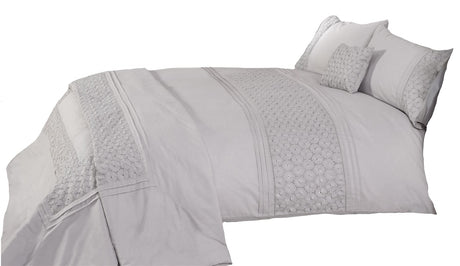 Complete Everdean Duvet Set with button fastening mechanism and beautifully embroidered bedlinen