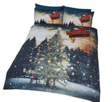 Northern Lights Duvet Set featuring panel printed pillowcase(s) and popper closing mechanism