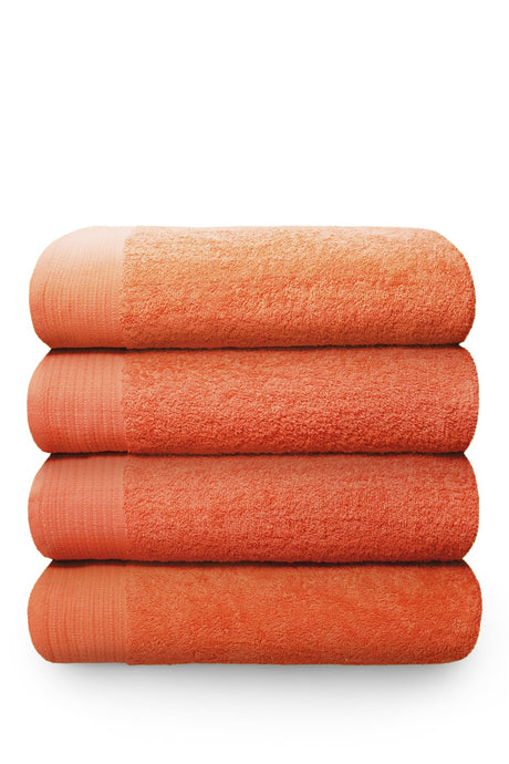 Happy Home 100% Cotton 600GSM Super Sheet Tangerine, soft and absorbent towel made from combed cotton