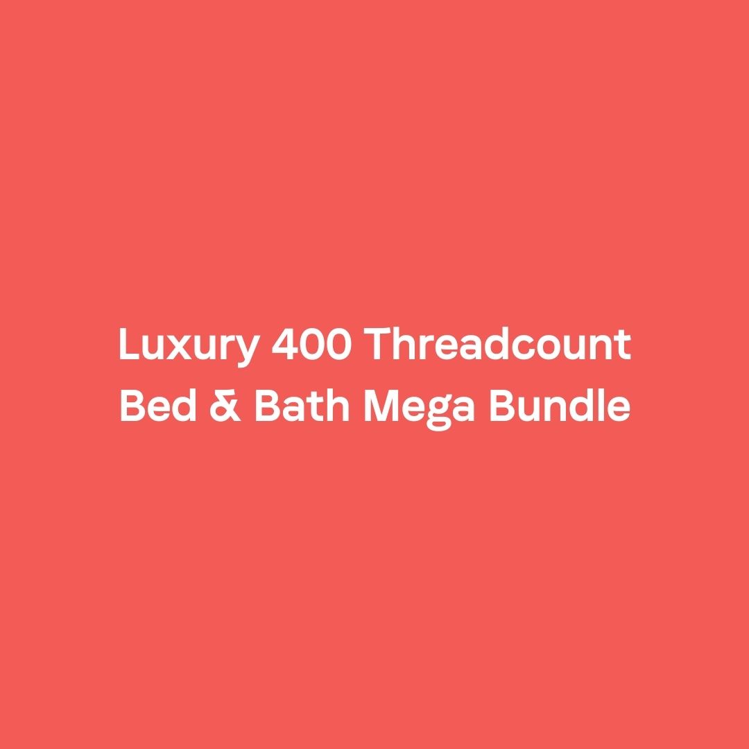 Save 10% when purchasing the full luxury bed and bath mega bundle compared to individual items