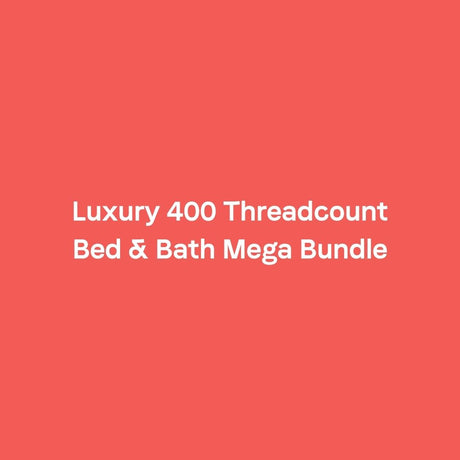 Save 10% when purchasing the full luxury bed and bath mega bundle compared to individual items