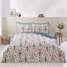 Vibrant blue and multicolour Nutcracker-themed duvet set showcasing playful holiday characters