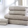 High-quality 6-piece towel set comprising face cloths, hand towels, and bath towels in the Retreat range
