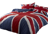  Matching pillow cases and simple denim textured print reverse included