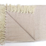 Luxurious Rona Throw with cream and natural toned stripes and geometric pattern