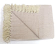 Luxurious Rona Throw with cream and natural toned stripes and geometric pattern