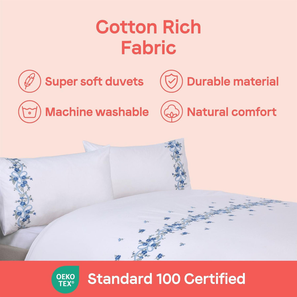 Floral Ribbon Duvet Set