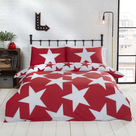 All Stars Duvet Set featuring a prominent star print and easycare fabric for convenient use