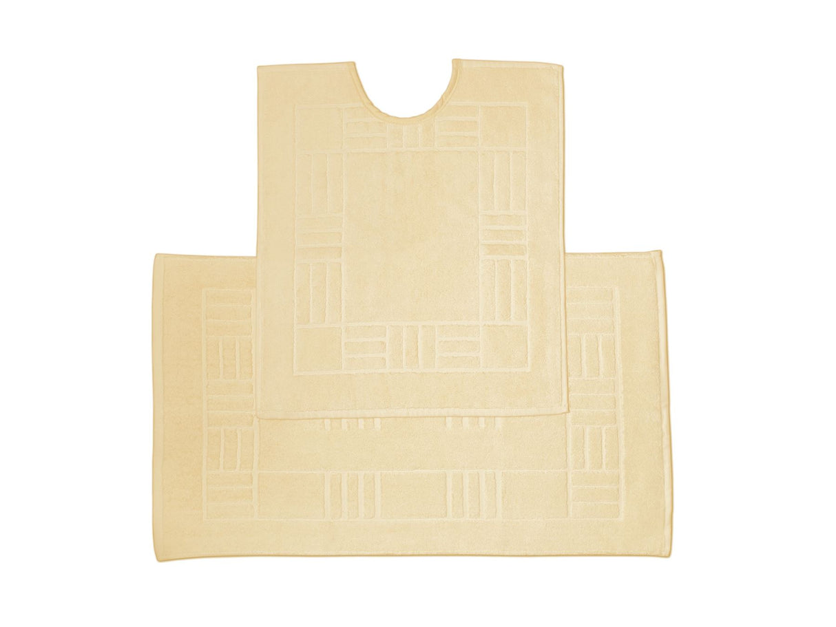 Happy Home 100% Cotton 600GSM Pedestal Mat Yellow