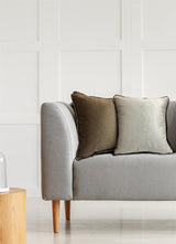 Piped Velvet Filled Cushion 43X43Cm