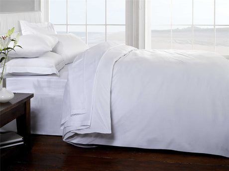 Full view of the luxury cotton pillowcase with a subtle sheen, perfect for a restful night's sleep