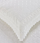 Richmond Cushion in elegant floral print with scalloped edges