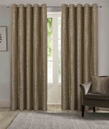 Tuscany cushion with subtle sheen finish and detailed geometric circle design